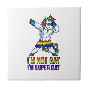 Carreau Je ne suis pas gay, je suis super gay LGBT Bodybui