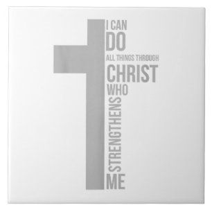 Carreau Je peux faire toutes choses par Christ qui me fort