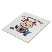 Carreau Je suis accro à la Cat-fféine (Côté)