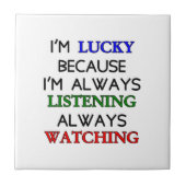 Carreau Je suis chanceux (Devant)