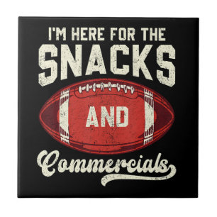 Carreau Je suis ici pour les snacks et les publicités de f