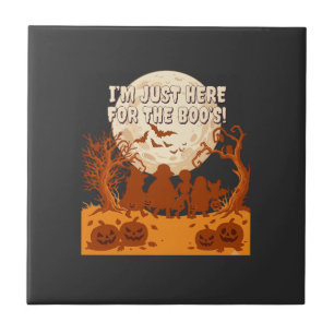 Carreau Je suis juste ici Boos Halloween Enfants Silhouett