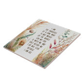 Carreau Je suis la fille d'une citation de la foi chrétien (Côté)