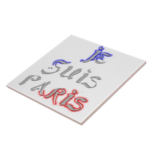 Carreau Je Suis Paris Affiche d'art (Côté)