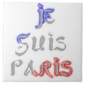 Carreau Je Suis Paris I Love Paris Texte Art Imprimer (Devant)