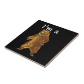 Carreau Je suis un ours grizzli et Brown (Côté)