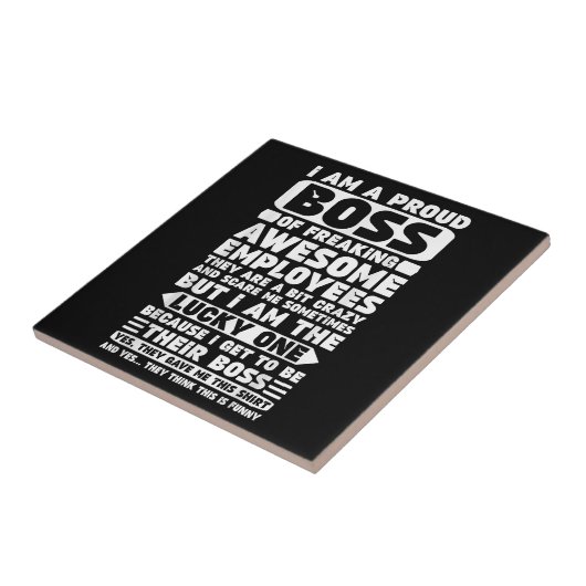 Carreau Je suis un patron fier de Freaking employés géniau (Côté)