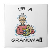 Carreau Je suis une grand-mère et des cadeaux pour bébés (Devant)