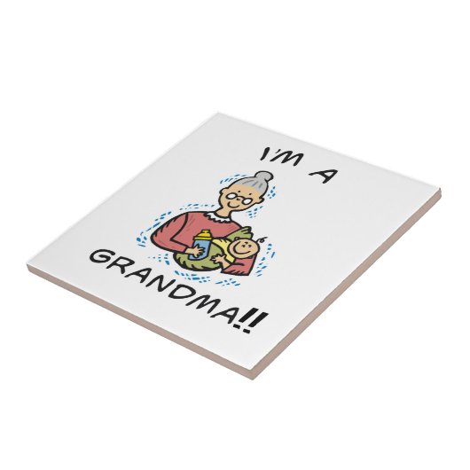 Carreau Je suis une grand-mère et des cadeaux pour bébés (Côté)