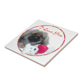Carreau Je t'aime chiot Pékinois (Côté)