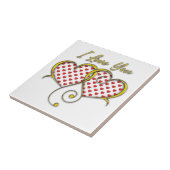 Carreau Je t'aime Concevoir des Coeurs d'Or (Côté)