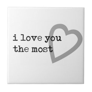 Carreau je t'aime le plus coeur mignon