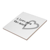 Carreau je t'aime le plus coeur mignon (Côté)