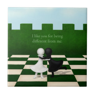 Carreau "Je t'aime pour être différent de moi" Amis