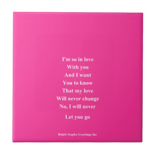 Carreau Je t'aime si Saint Valentin