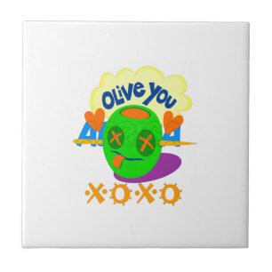 Carreau Je t'aime XOXO texte graphique Art magnifique et i