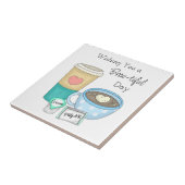 Carreau Je vous souhaite une journée riche | Coffee Pun (Côté)