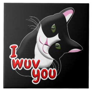 Carreau Je vous wuv Chat