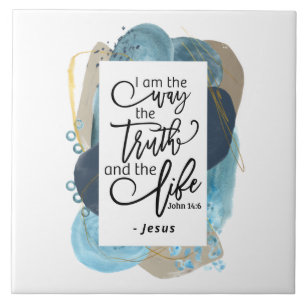 Carreau Jean 14:6 Je suis la voie de la Vérité Bible chrét