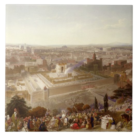 Carreau Jérusalem dans sa splendeur, gravée par Charles (Devant)