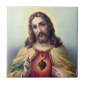 Carreau Jésus-Christ Bénédiction du Sacré-Coeur de Jésus (Devant)