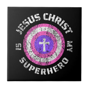 Carreau Jésus-Christ est mon super-héros Jésus