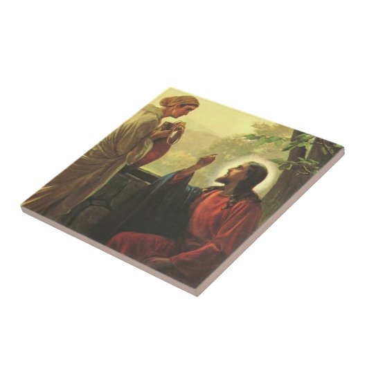 Carreau Jésus Christ et le Bon Samaritain dans le Puits (Côté)