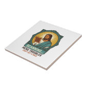 Carreau Jésus Code QR flou ne scannera pas Menu Humour Tec (Côté)