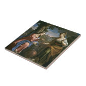 Carreau Jésus enseigne la femme samaritaine (Côté)