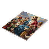 Carreau Jésus entouré d'enfants (Côté)
