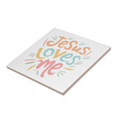 Carreau Jesus Love Me - Design vintage (Côté)