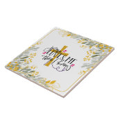 Carreau Jésus m'aime Ce que je connais Croix et Fleurs (Côté)