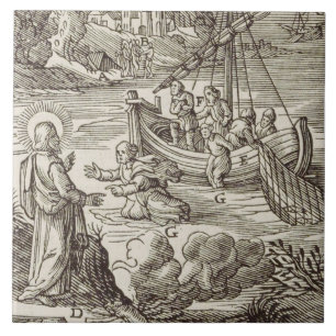 Carreau Jésus marchant sur l'eau