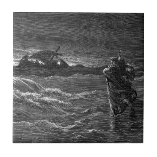 Carreau Jésus marche sur l'eau (Devant)