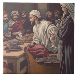 Carreau Jésus oint à Béthanie