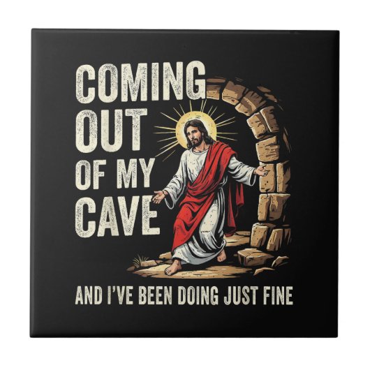 Carreau Jésus sortant de ma grotte (Devant)