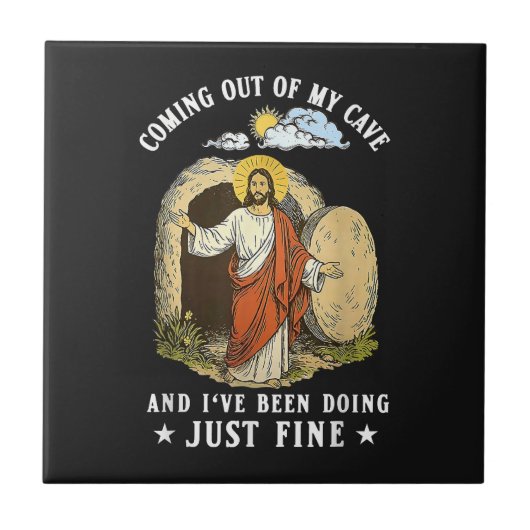 Carreau Jésus sortant de ma grotte (Devant)