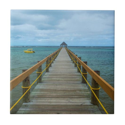 Carreau Jetée sur la côte de corail, Fidji (Devant)