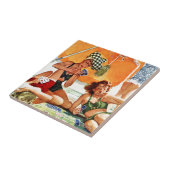 Carreau Jeu de cartes à la plage par Alex Ross (Côté)