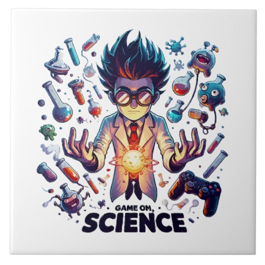 Carreau Jeu de concoction chimique activé, thème scientifi (Devant)