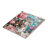 Carreau Jeu De Léopard Des Neiges Et Pies Roses (Côté)