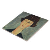 Carreau Jeune Brunette, 1917 (huile sur la toile) (Côté)