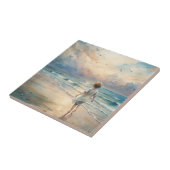 Carreau Jeune fille sur la plage (Côté)