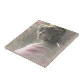 Carreau Jeune fille victorienne vintage en rose (Côté)