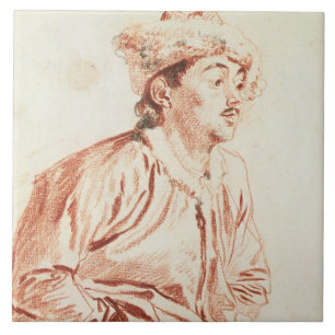 Carreau Jeune homme dans le costume oriental (dessin)