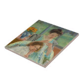 Carreau Jeune mère coudre (Côté)