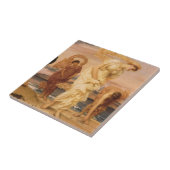 Carreau Jeunes Filles Grecques Ramassant des Cailloux par  (Côté)