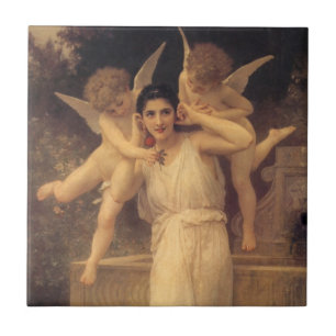 Carreau Jeunesse par Bouguereau, Portrait d'anges victorie