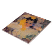 Carreau Joaquin Sorolla - Fille aux fleurs (Côté)