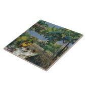 Carreau Joaquin Sorolla - La Sieste dans le jardin (Côté)